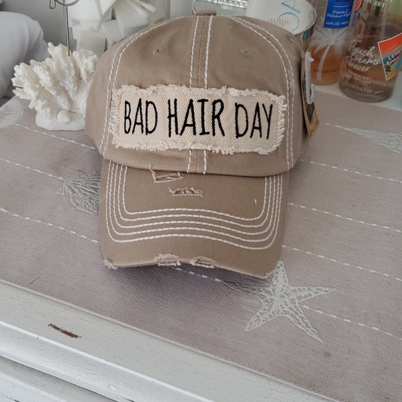 ❤️BESTSELLER❤️Khaki Bad Hair Day  baseball cap - Picture 4 of 8